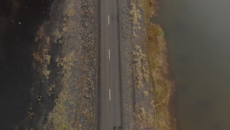 low flyover icelandic coastal road