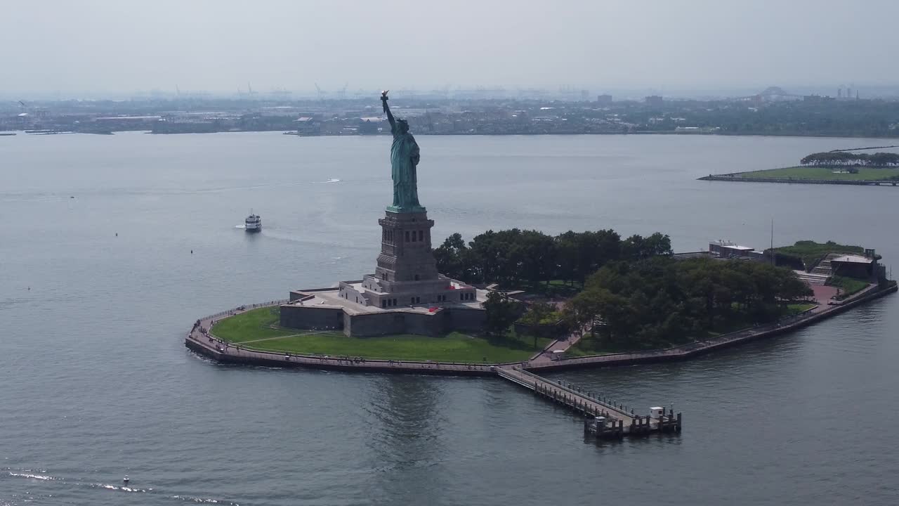 Statue of Liberty island in new york city