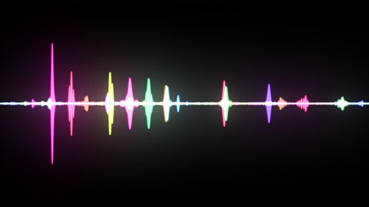 Colorful Audio Waves