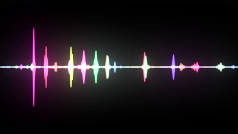 colorful audio waves