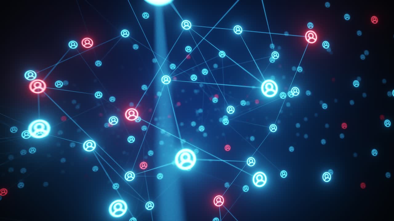 red abstracta de conexiones entre personas