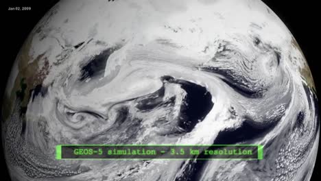 animación de la nasa de un globo que gira desde el espacio con énfasis en el calentamiento global y el clima