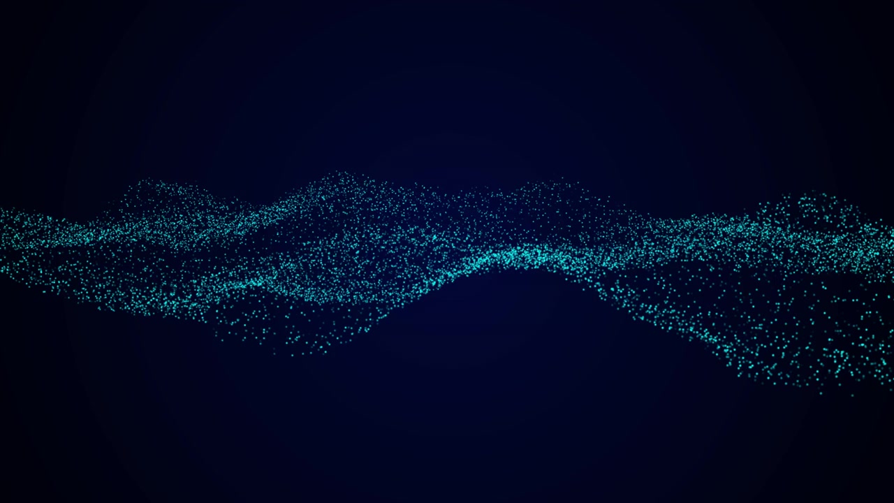 Abstract Blue Particle Wave Motion Background