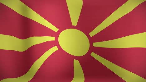 animation of waving flag of macedonia