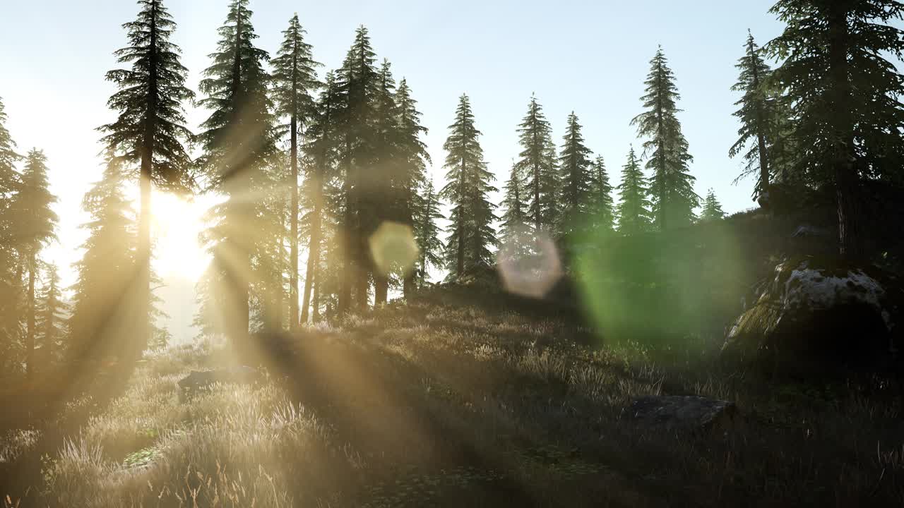 puesta de sol en las montañas