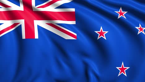 flag of new zealand with fabric structure in the wind (loopable)