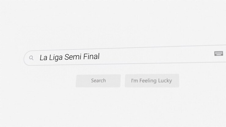 Ricerca della semifinale della La Liga sul browser Internet