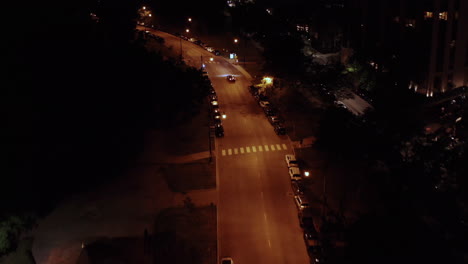 An-amazing-aerial-view-of-the-city-road-at-night