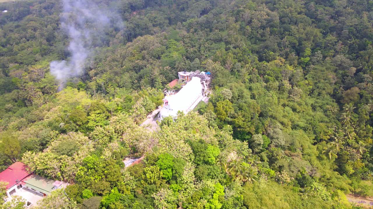Aerial view Iconic tourism building landmark of Chicken Church &amp;quot;Gereja Ayam&amp;quot; on Rhema Hill
