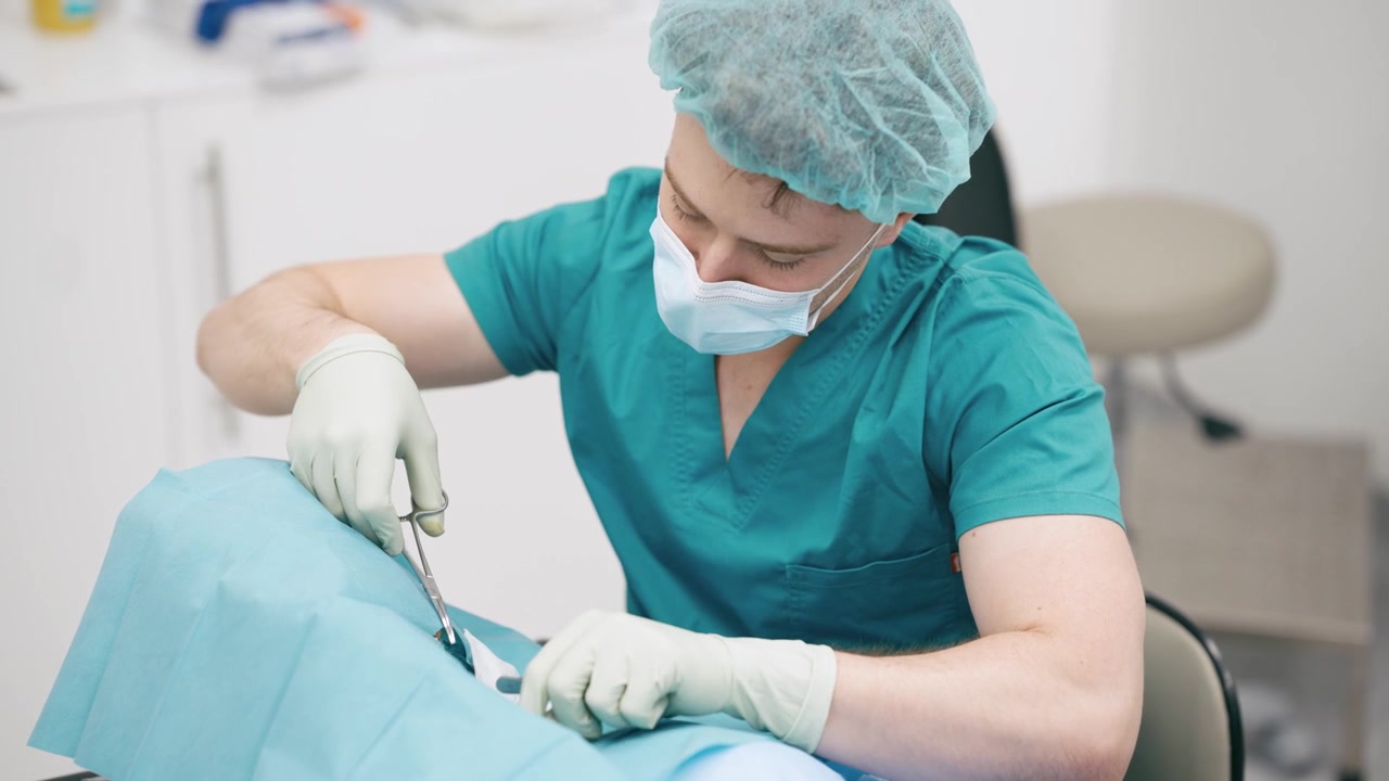 Surgeon Performing a Medical Procedure in an Operating Room