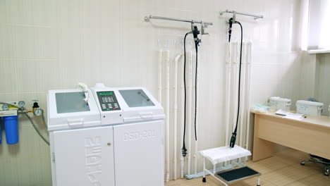empty room in the hospital. medical tools and appliances in the laboratory.