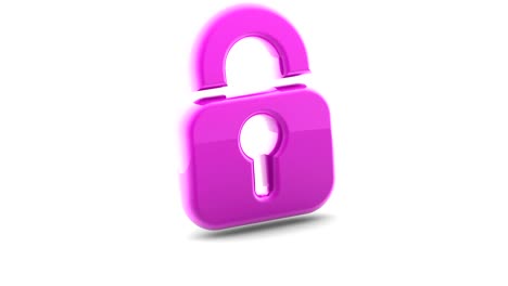 lock icon. looping footage has 4k resolution.