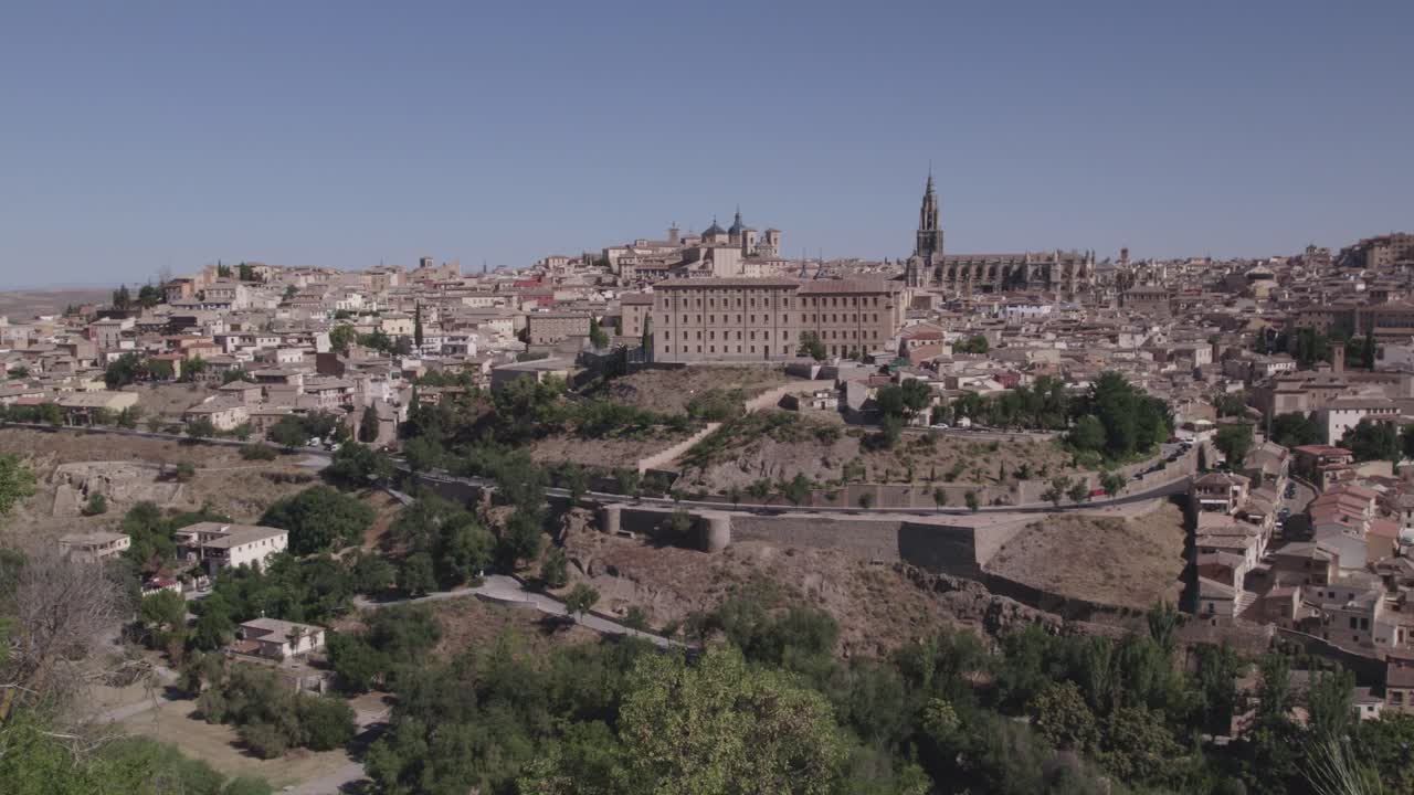 Toledo. Panoramic view of the city in the morning. Toledo, Spain