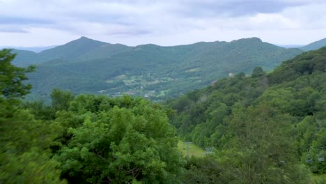 beautiful nature scenery in the blue ridge mountains in north carolina, aerial