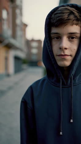 teenager in a hoodie