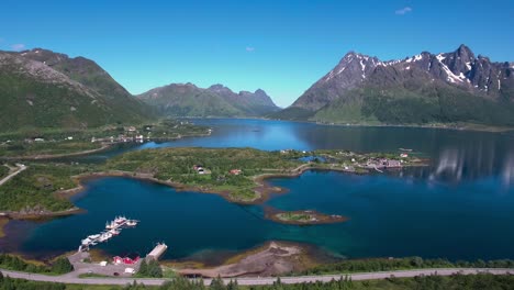 aerial footage beautiful nature norway.