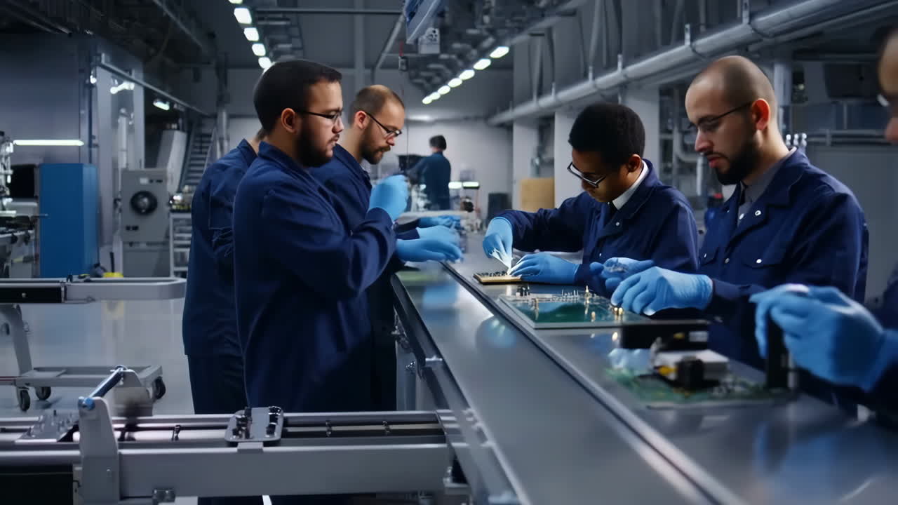 Electronic Component Assembly in a Modern Factory