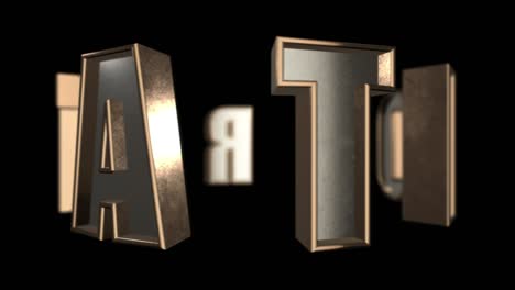 3D animated word ROTATION