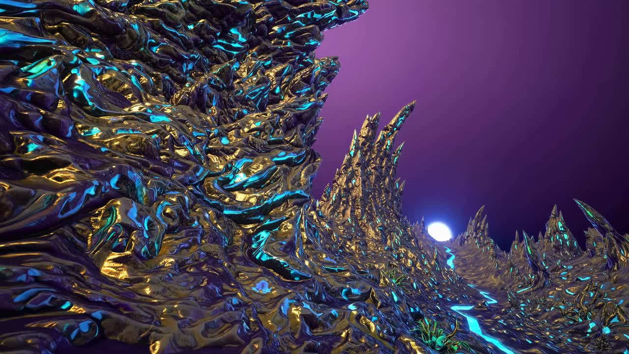 Alien Metallic Landscape