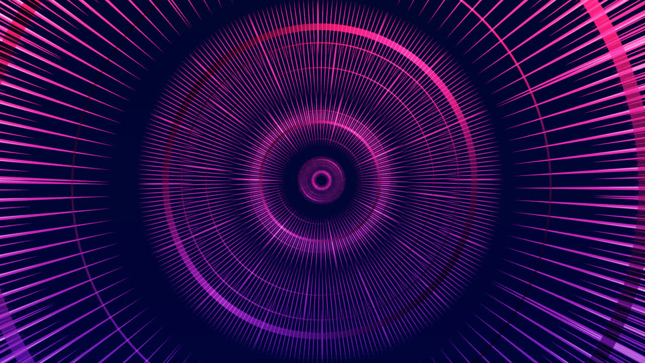 Motion Graphic of Abstract colourful circles background in violet and blue