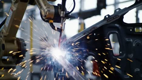 high-precision robotic welding process showcasing automated techniques in modern manufacturing for enhanced efficiency and quality control