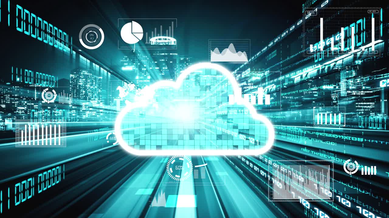 computer cloud e archiviazione di dati online con software di condivisione intelligente tacita