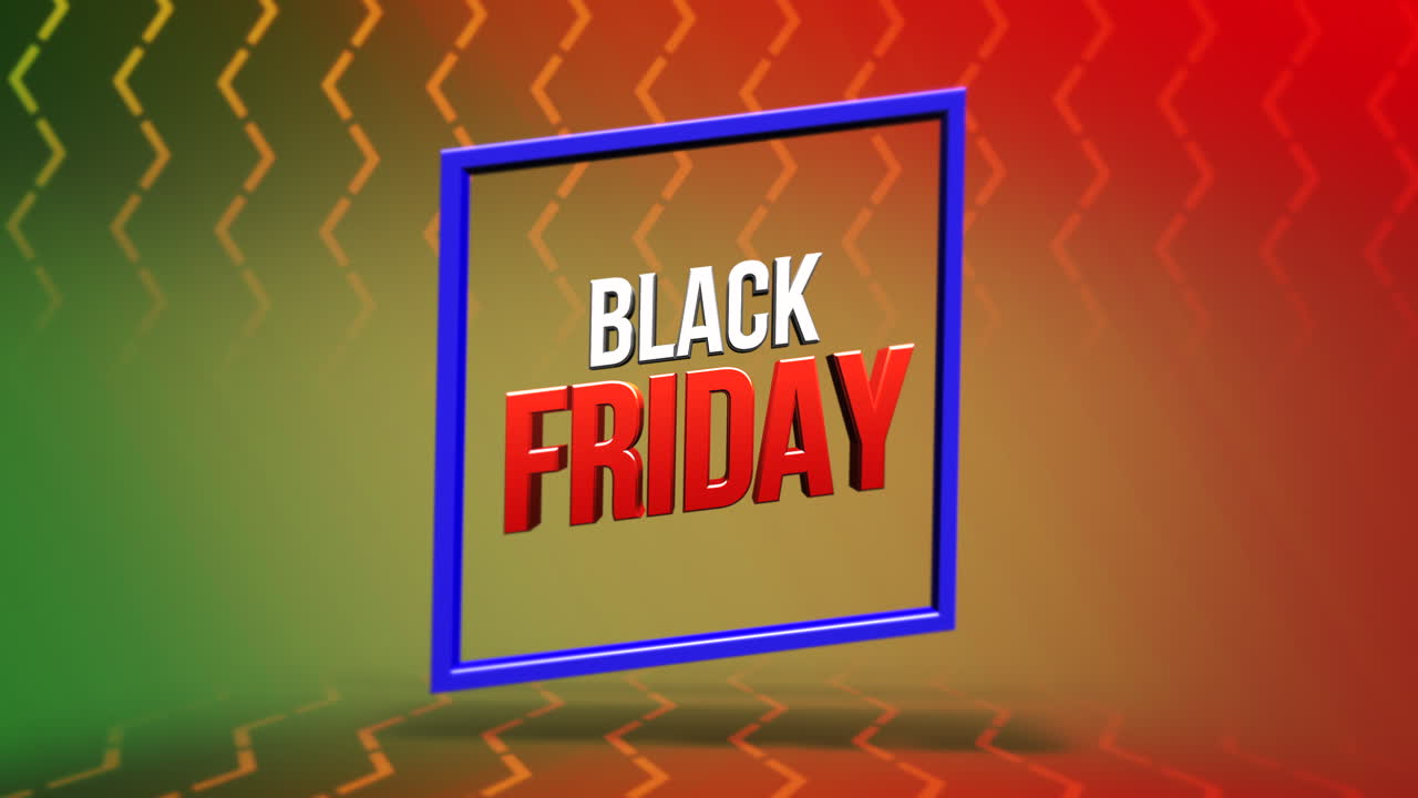 Testo Black Friday su motivo geometrico rosso con zigzag sfumati