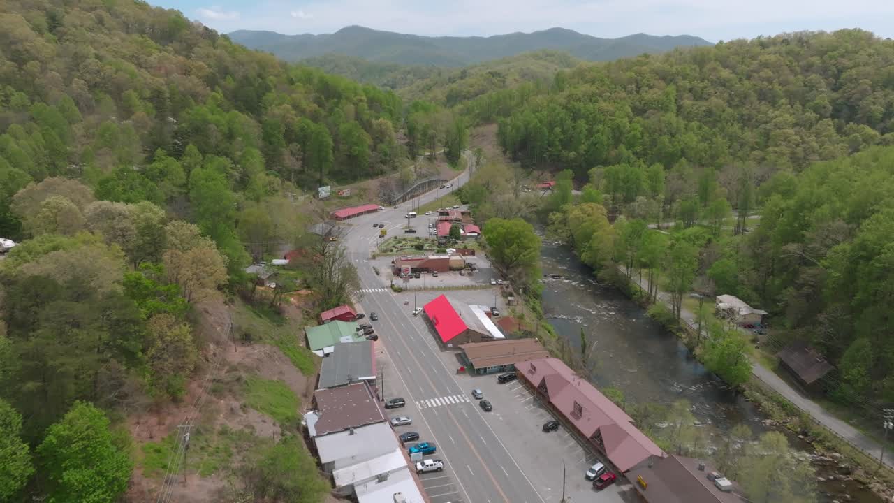 Cherokee Tennessee Aerial Drone pull straight back