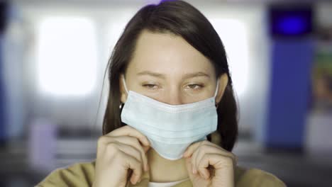 woman wearing a face mask