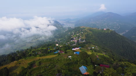 Sobre-Pokhara,-Nepal,-Video-De-Drones