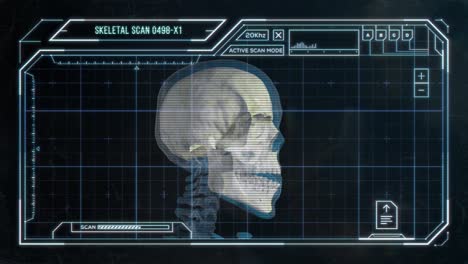 Science-Fiction-Bildschirm-Mit-Einem-Scan-Eines-Menschlichen-Schädels