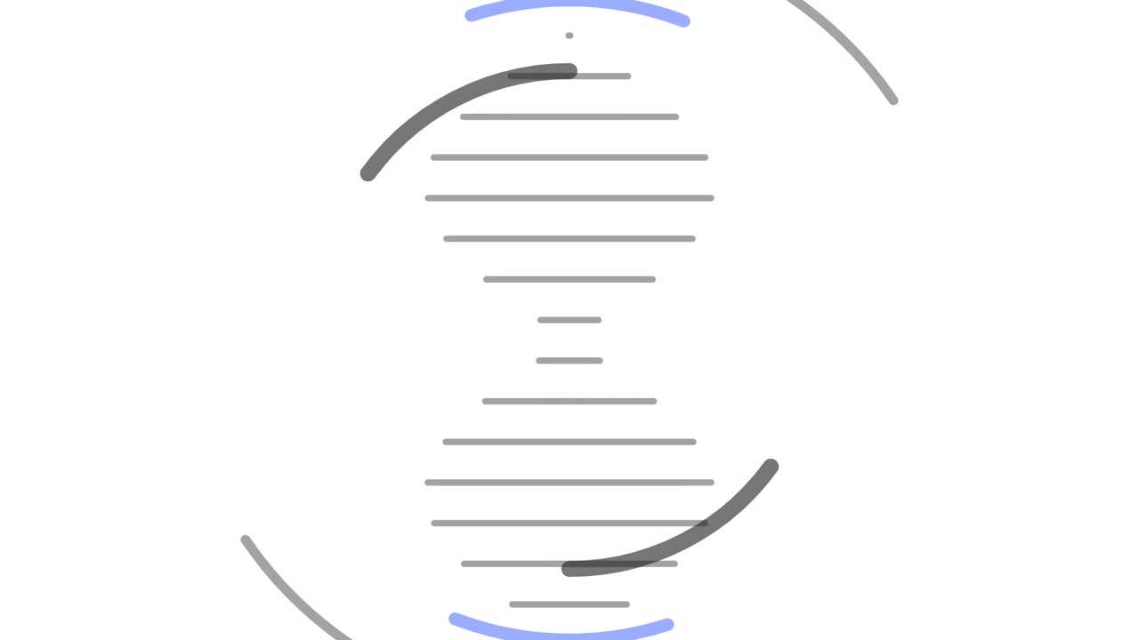 Abstract DNA Helix Animation with Rotating Circular Elements