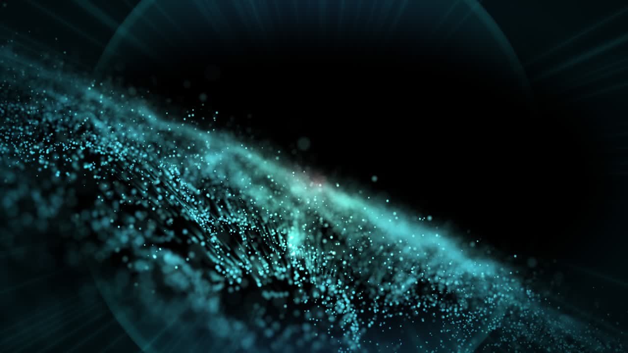 Abstract particles dance wavy shape background animation