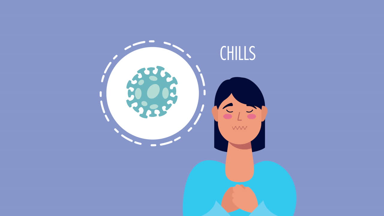 donna con sintomi di raffreddore da coronavirus