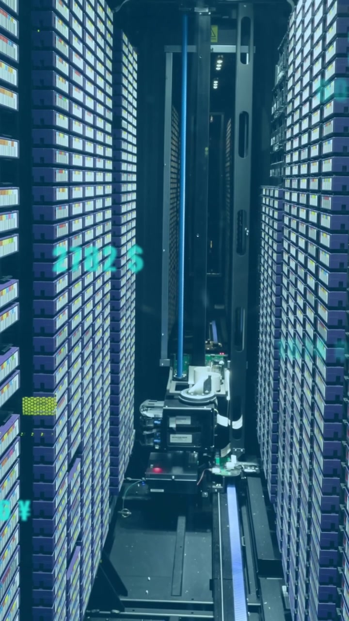 Animation of numbers and data processing over computer servers