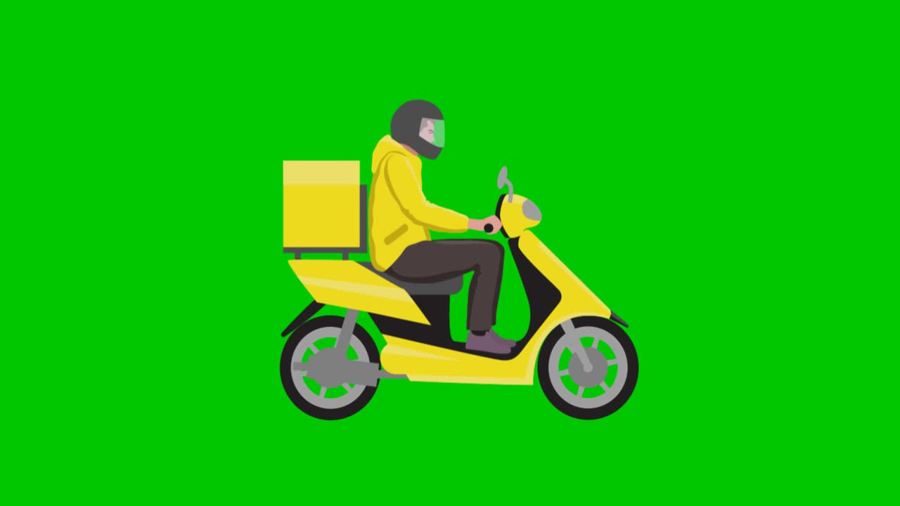 Scooter loop animation with alpha channel | Premium Stock Video Footage