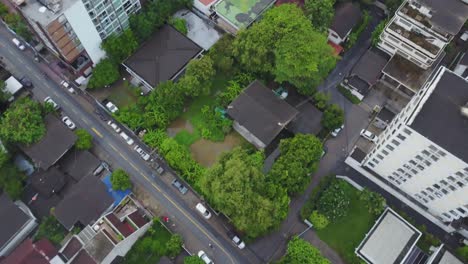 aerial view of a southeast asian neighborhood