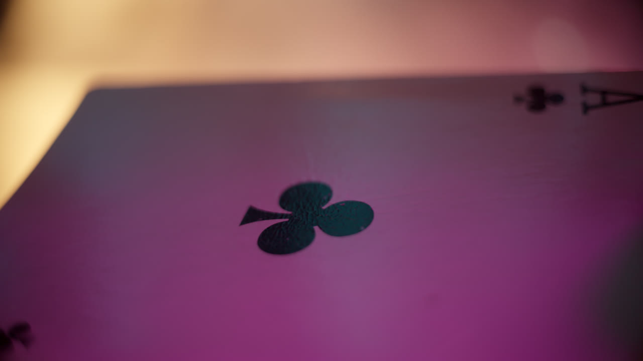 Close-up of Ace of Clubs Playing Card