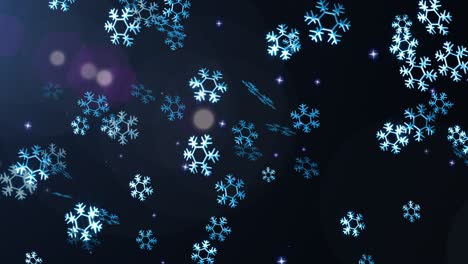 animación de bucle de copos de nieve