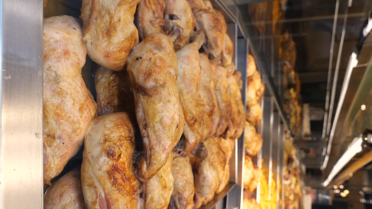 Rows of Roasted Chicken