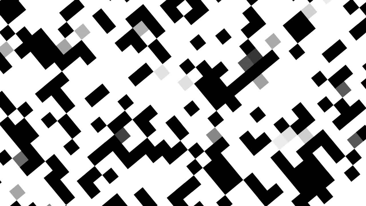 Pixelated element 5 video set pack pattern luma or alpha mattes channel transition black and white