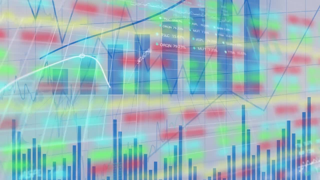 animación de las estadísticas y el procesamiento de datos financieros en la red