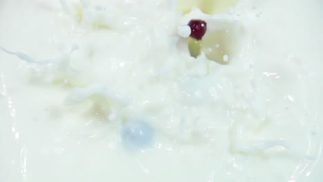 salpicaduras de leche