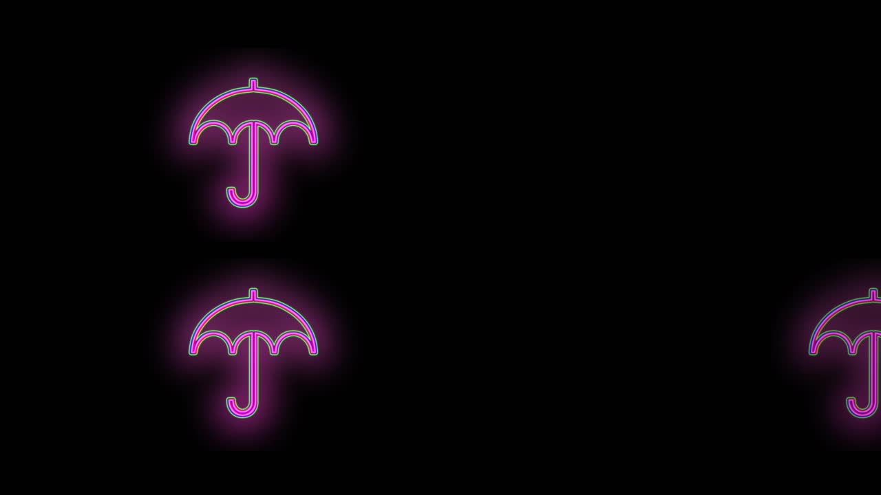 Motivo di ombrelli con effetto neon e colore viola