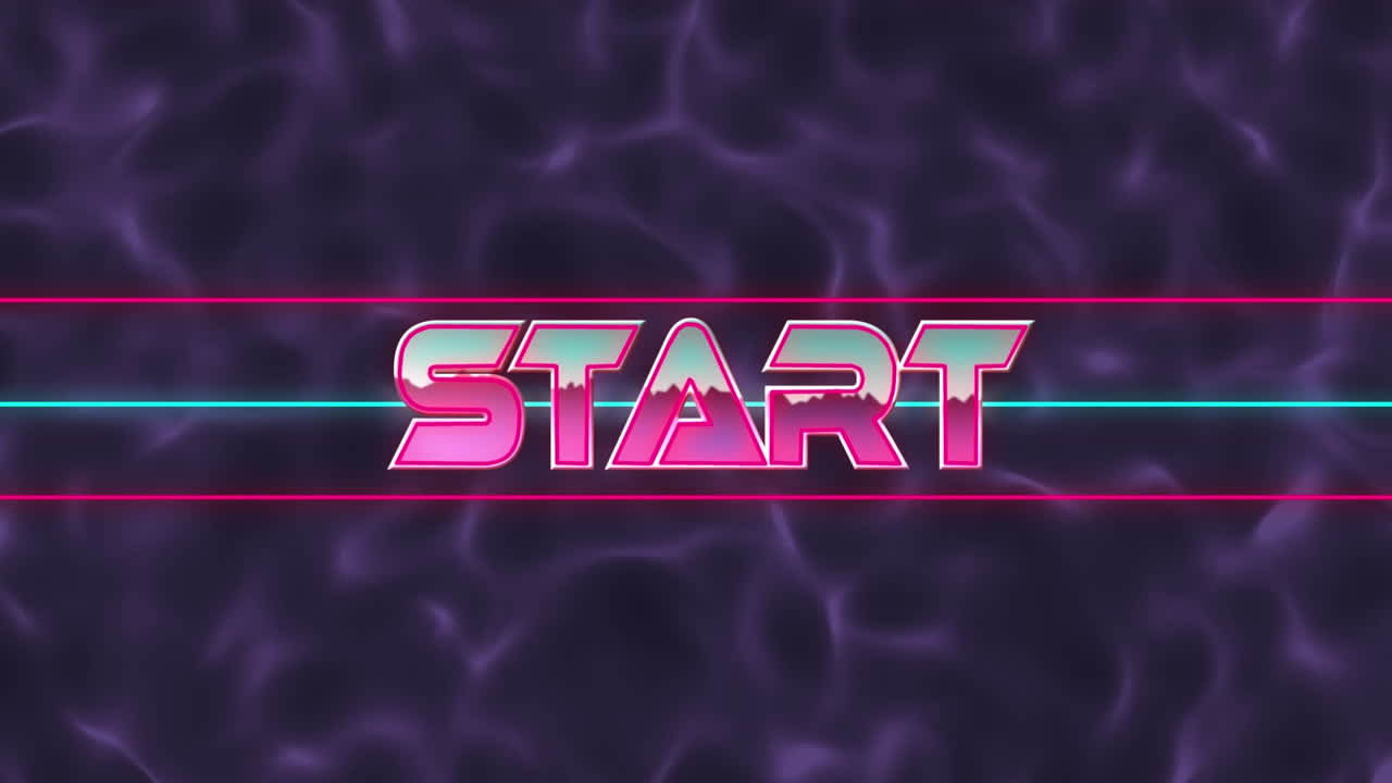 animación del inicio en el espacio abstracto púrpura digital