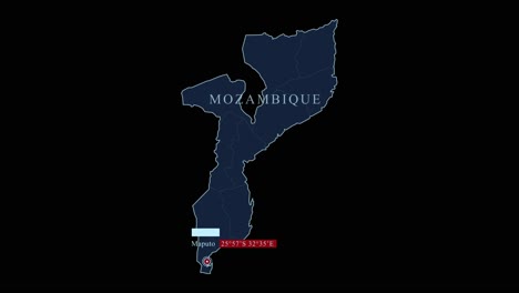 Mozambique-blue-map-with-Maputo-capital-city-and-geographic-coordinates-on-black-background