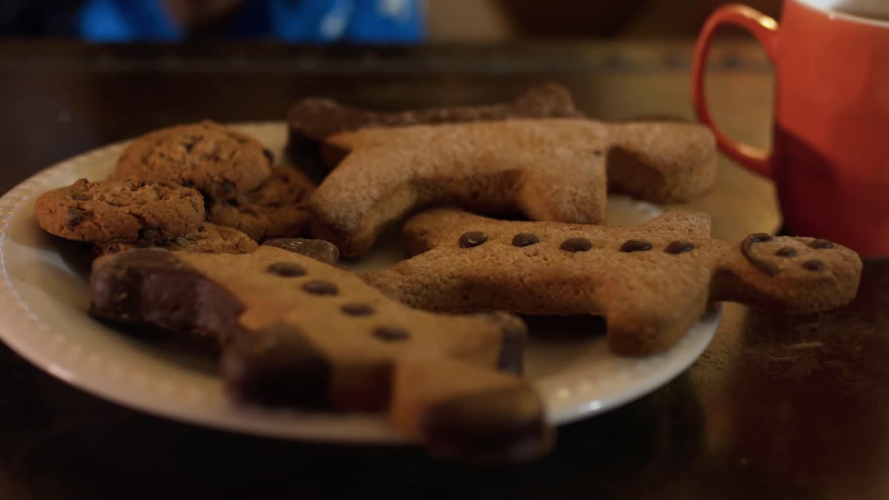 familia en casa en la época de navidad