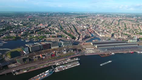 Vista-Aérea-De-La-Ciudad-Sobre-Amsterdam