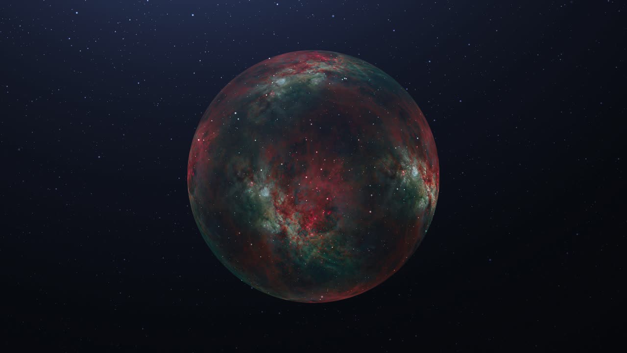 planeta gaseoso moviéndose en el universo