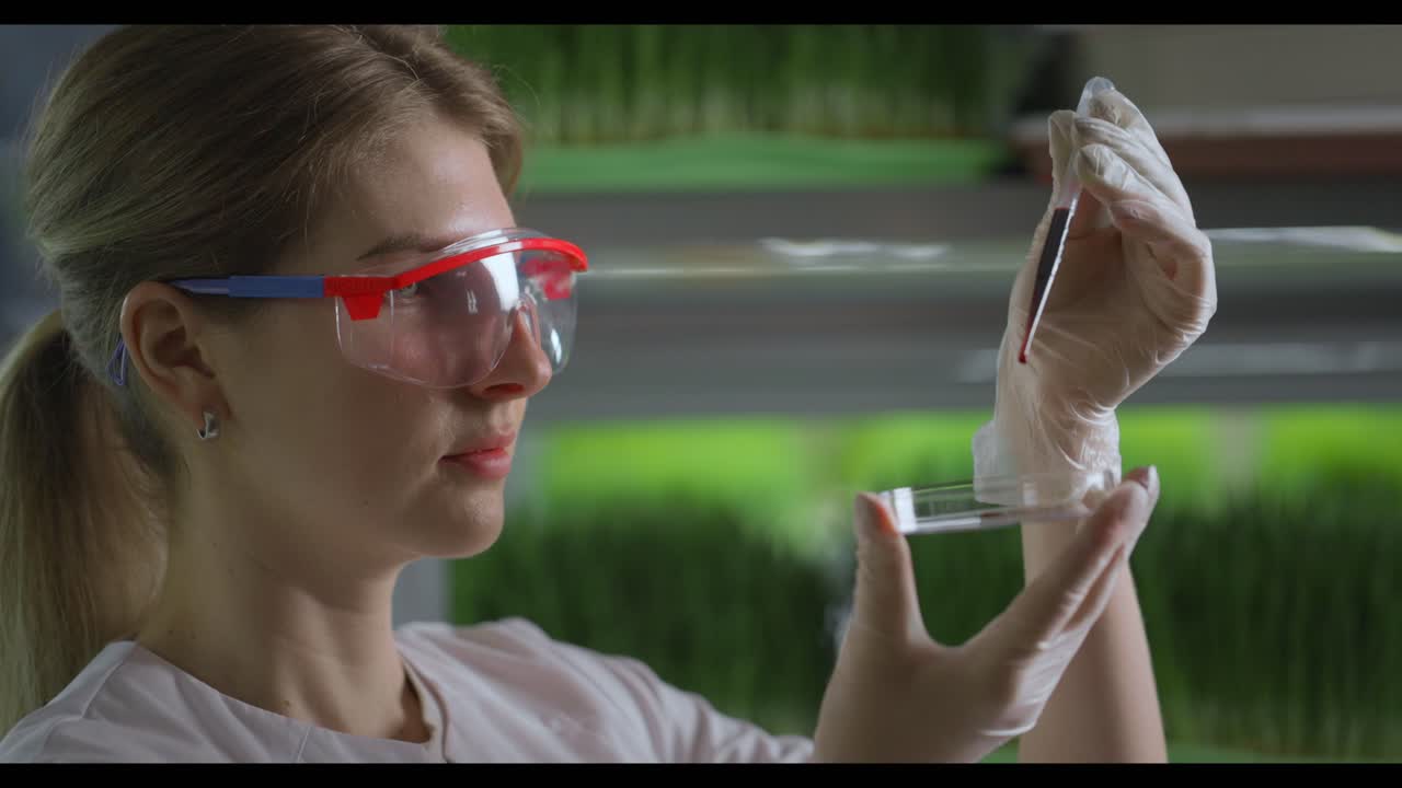 Scientist conducting a biological experiment